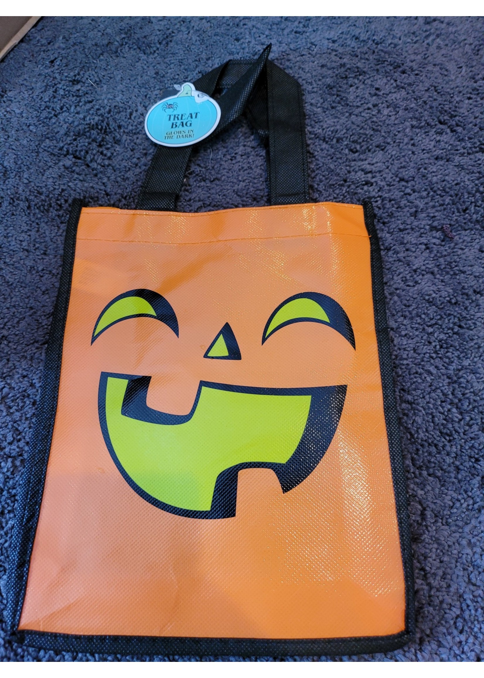 Pumpkin Treat Bag Glows In The Dark