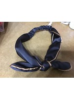 Maple Satin Bow with Piped Trim Headwrap - A New DayΓäó Black