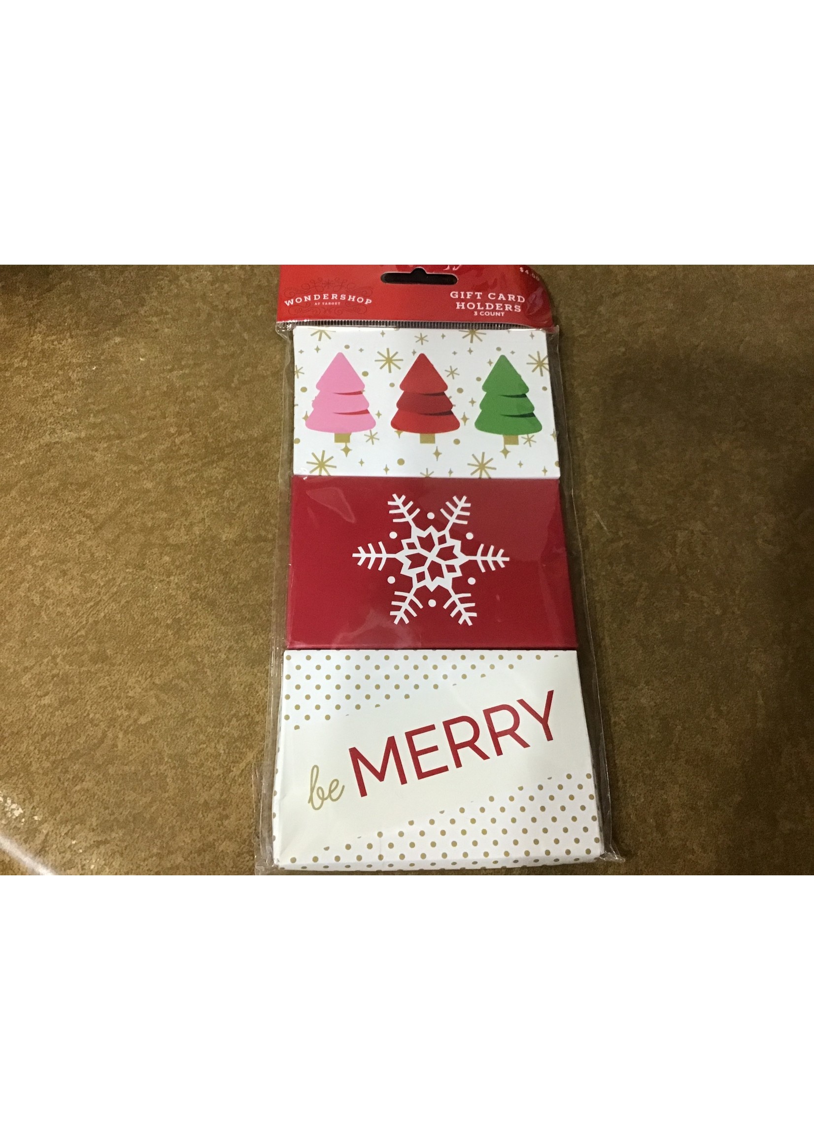 3ct Merry Gift Card Holder - WondershopΓäó