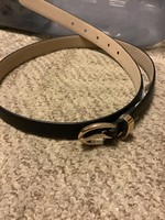 Women's Saffiano Belt - A New Day Black L