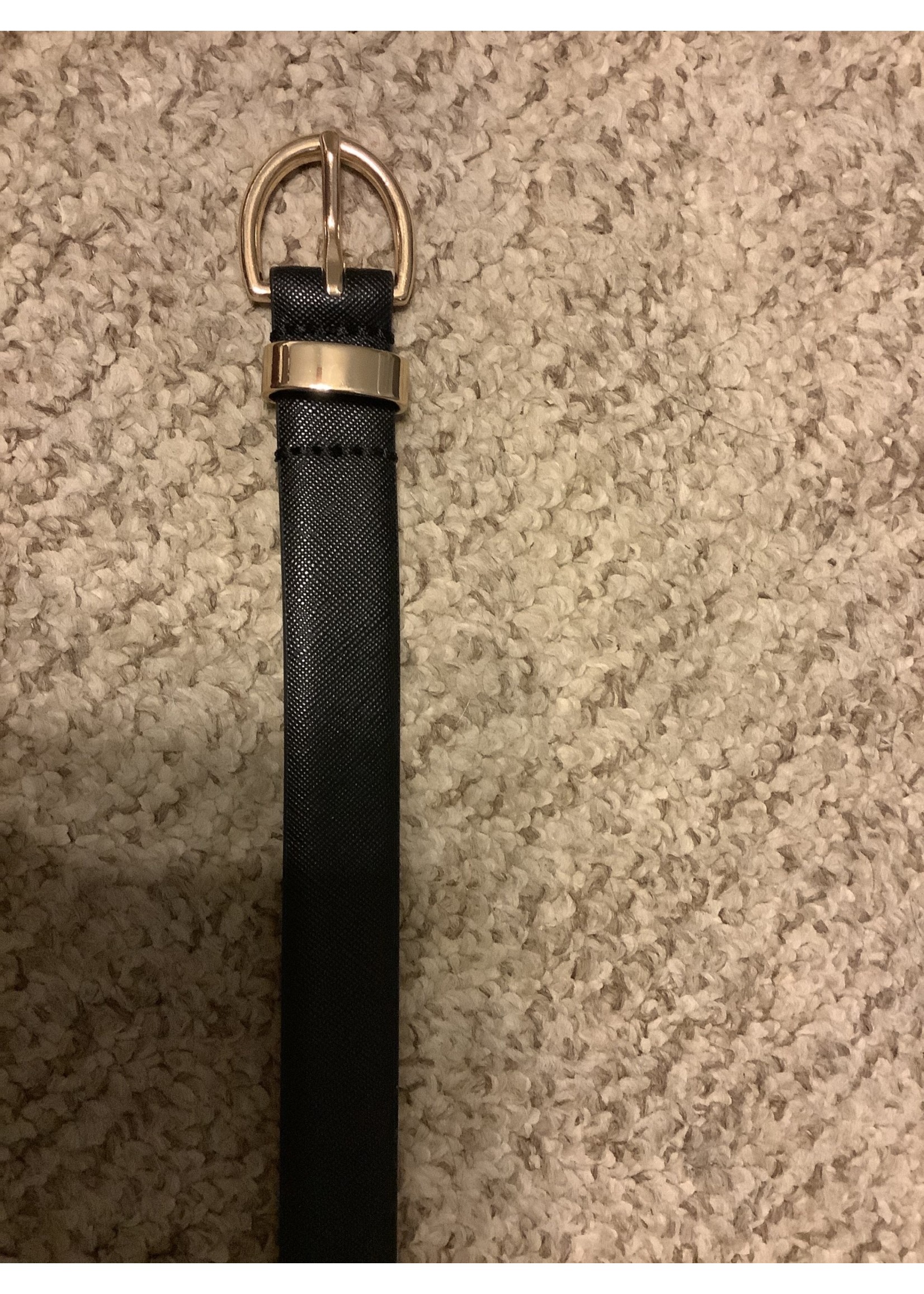 Women's Saffiano Belt - A New Day Black L