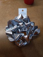 Giant Gift Bow Silver glitter - Wondershop