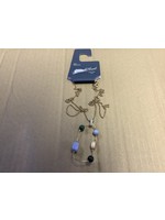 Oval Wire with Stationed Mixed Semi-Precious Beads Pendant Necklace - Universal Thread Green