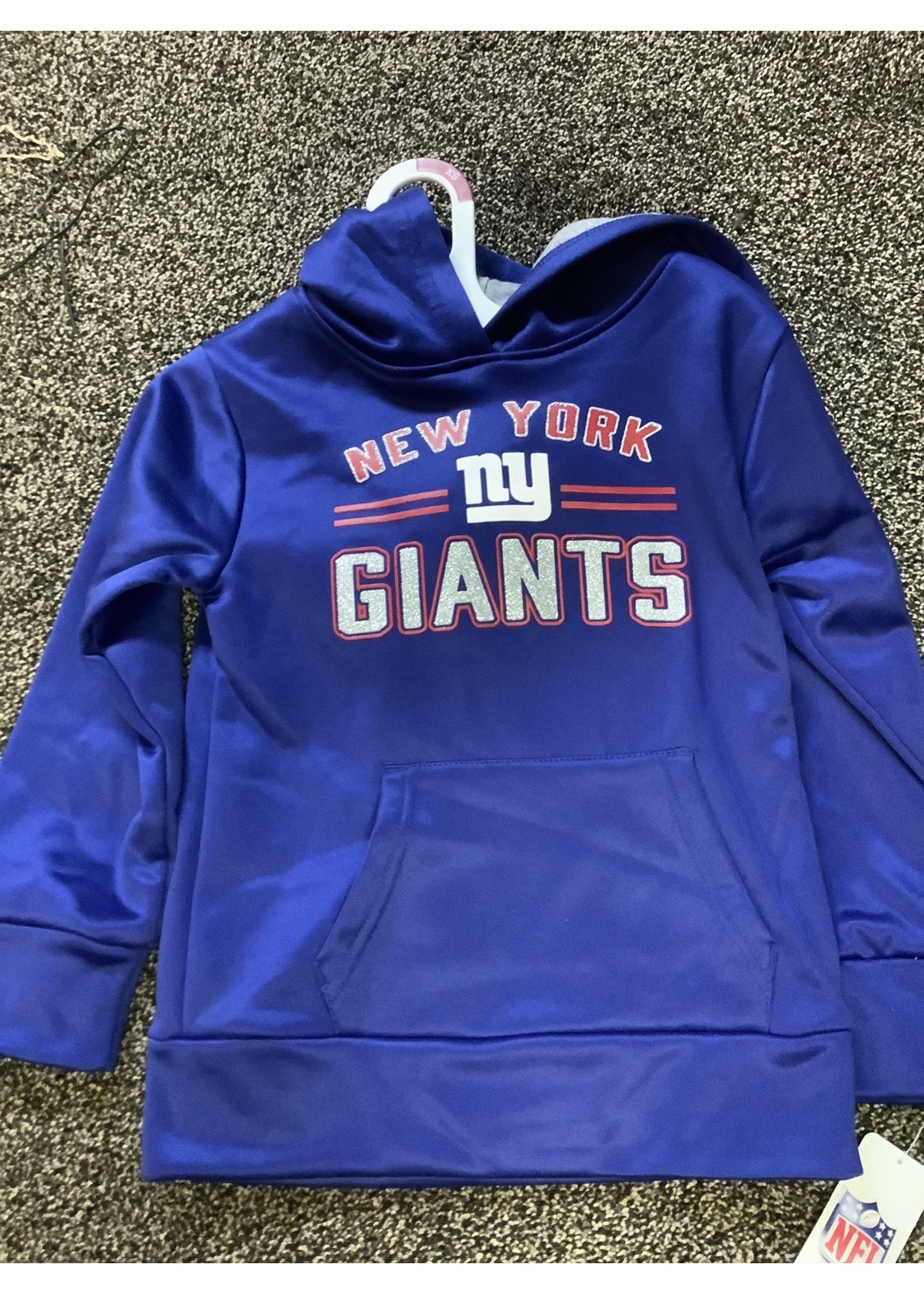 Nfl New York Giants Girls' Fleece Hooded Sweatshirt - Xs : Target