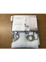 84"x54" Feather Sheer Window Curtain Panel with Contrast Edge Rings Gray/White - Threshold™