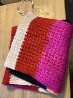 Women's Striped Waffle Stitch Scarf - Universal Thread Pink One Size
