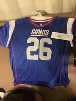 NFL New York Giants Girls' Barkley Saquon Short Sleeve Poly Top L