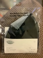 Women's Ruched Face Mask - A New Day Black L/XL
