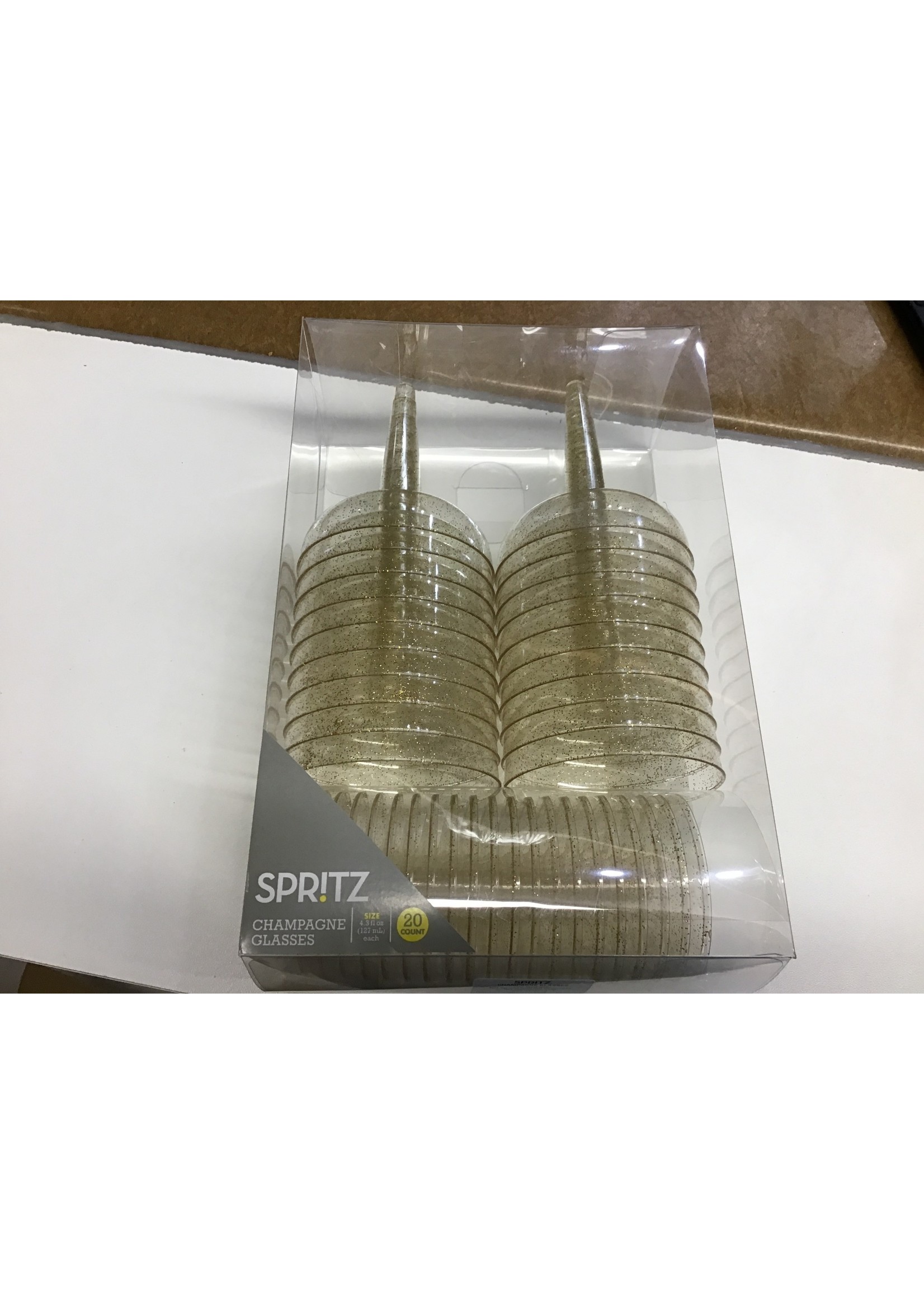 20ct Coupe Champagne Gold Glitter - Spritz