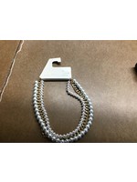 3 Row Pearl and Chain Necklace - A New Day Gold