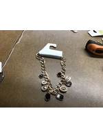 Mixed Stone Charm with Ombre Effect Collar Necklace - A New Day Black