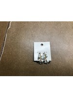 Pearl Crystal Cluster Dangle Earrings - A New Day Gold