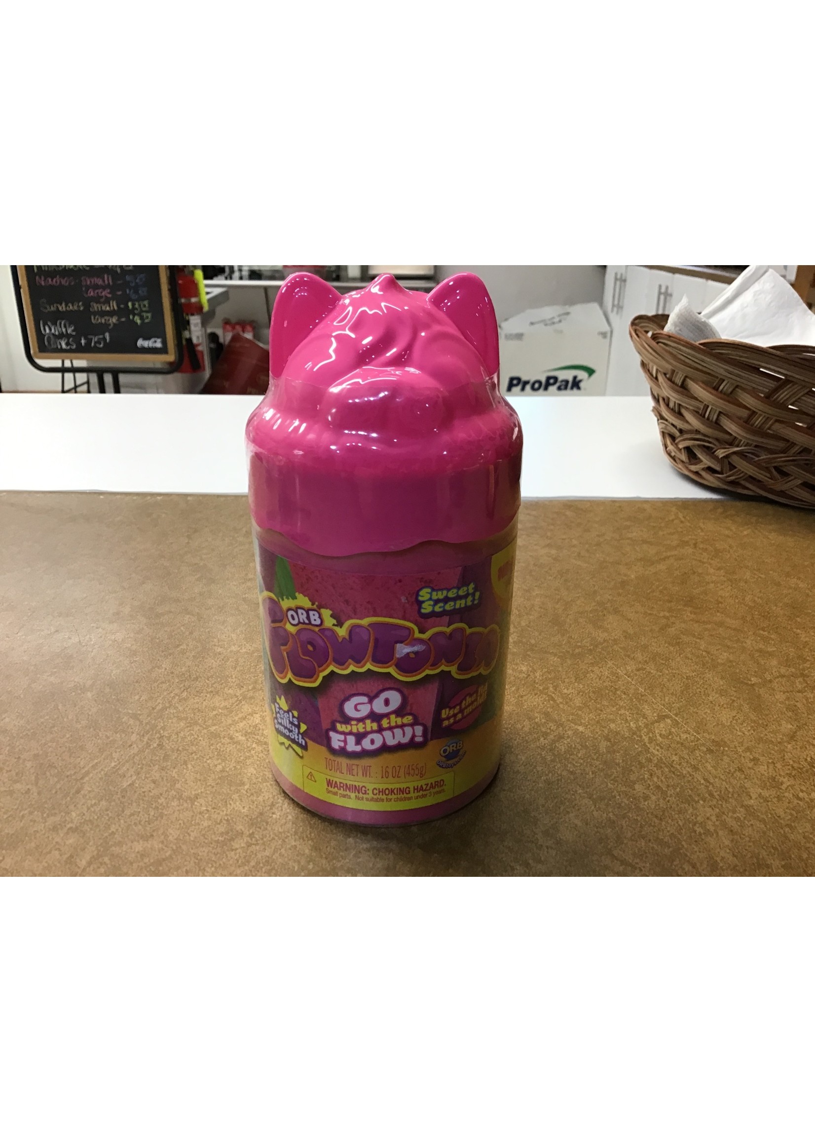 OrbSlimy Flowtonia Jar with Molded Lid - Pink Cat