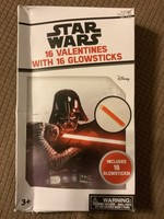 Star Wars 16ct Valentines with Glowsticks
