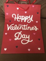 Large Specialty 'Happy Valentine's Day' Lettering with Small Hearts Gift Bag