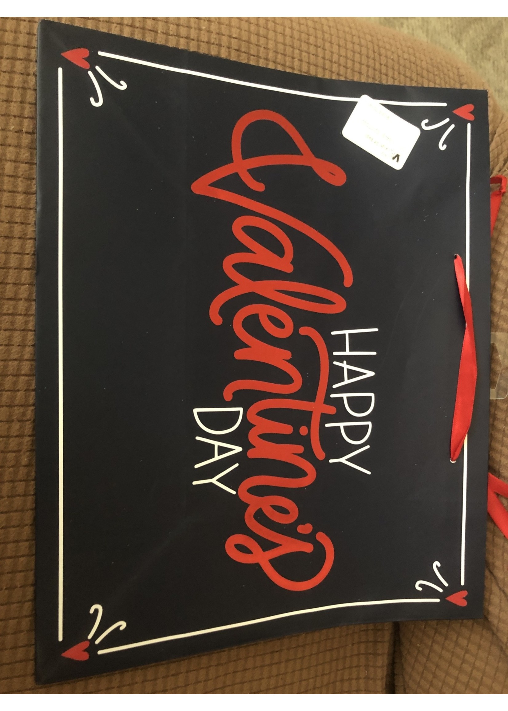 Large Specialty Horizontal 'Happy Valentine's Day' Gift Card Navy