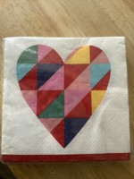 Spritz 30ct Triangle Hearts Napkin