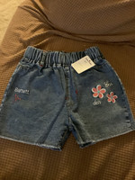 8T Girl’s Jean Short Barnett Garden Pink Flowers