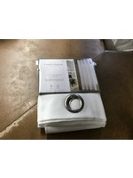 95"x54" Natural Solid Curtain Panel White - ThresholdΓäó