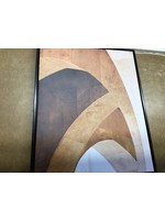 Back canvas ripped-17" x 21" Meditation Brown Arches Framed Printed Canvas Wall Art - Project 62