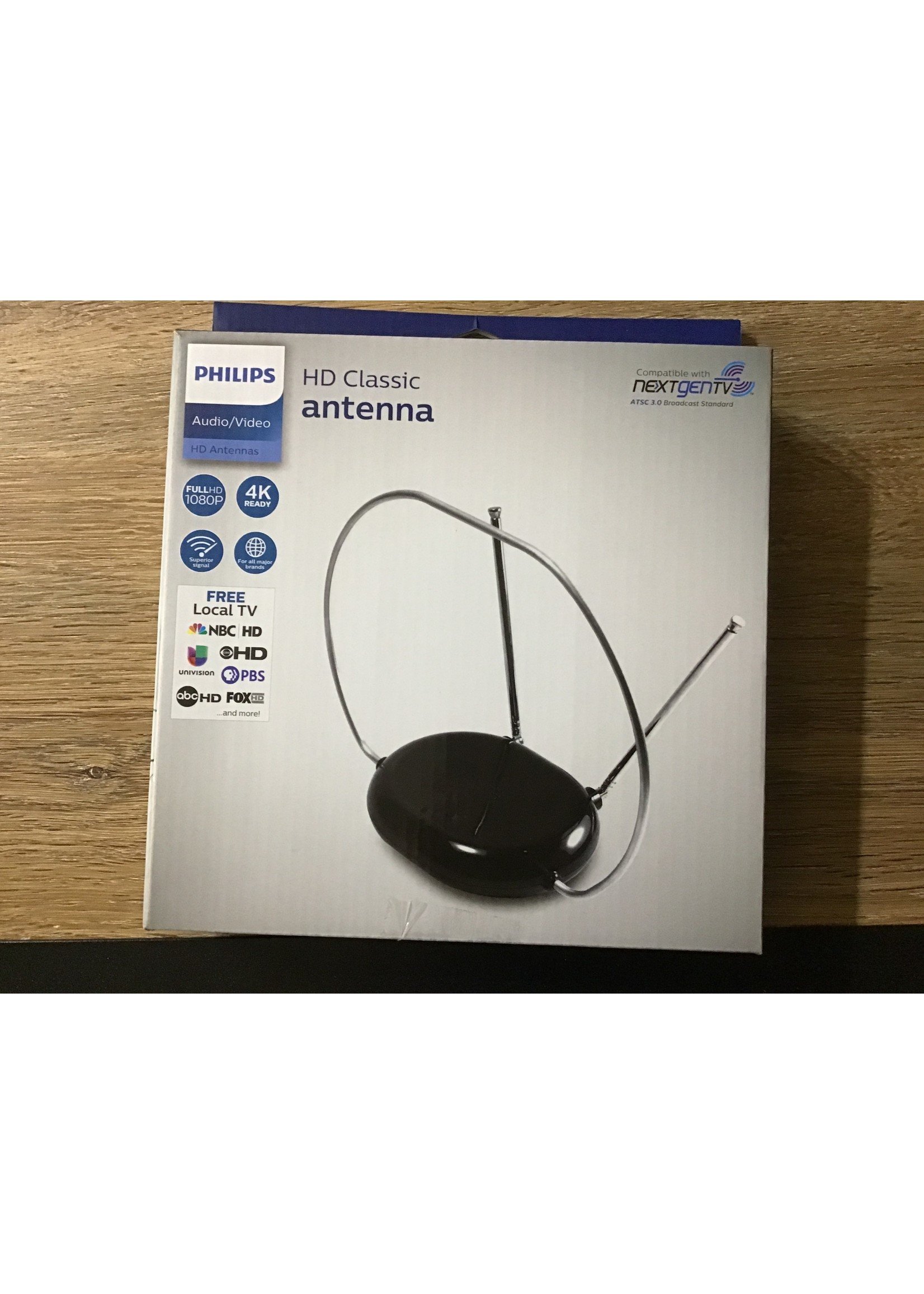 Open box- Philips Traditional HD Passive Antenna - Black