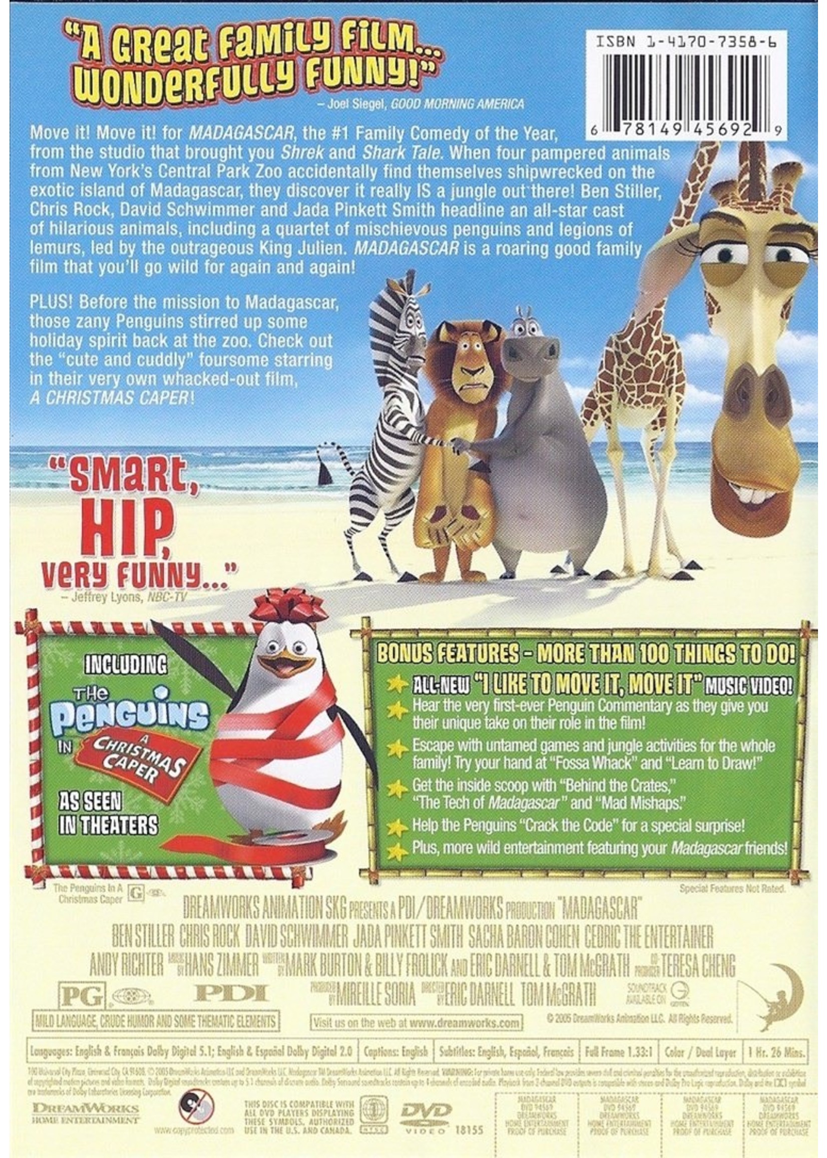 Madagascar Dvd Full Screen Edition D3 Surplus Outlet