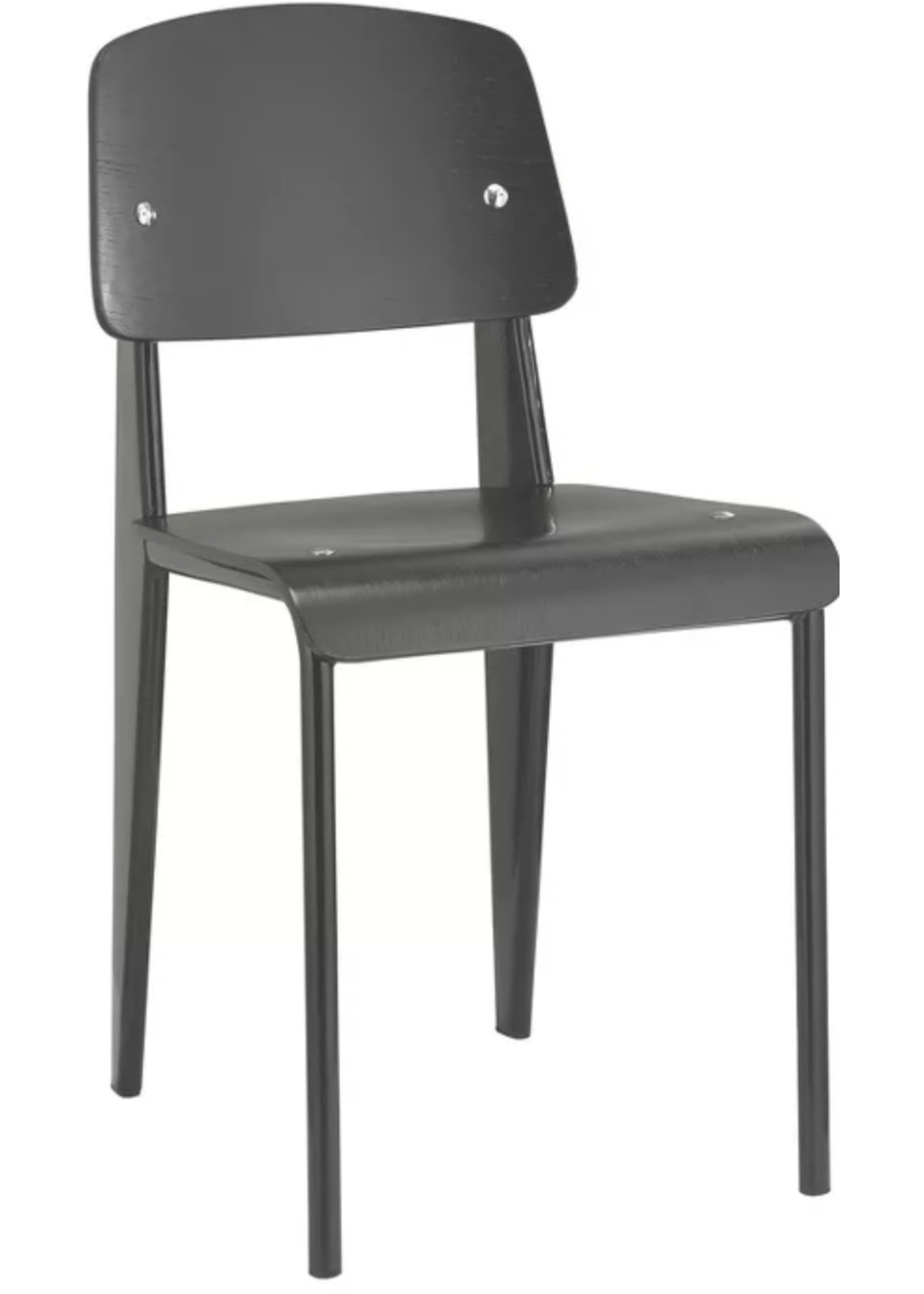 MODWAY Black Cabin Dining Side Chair, Black Black