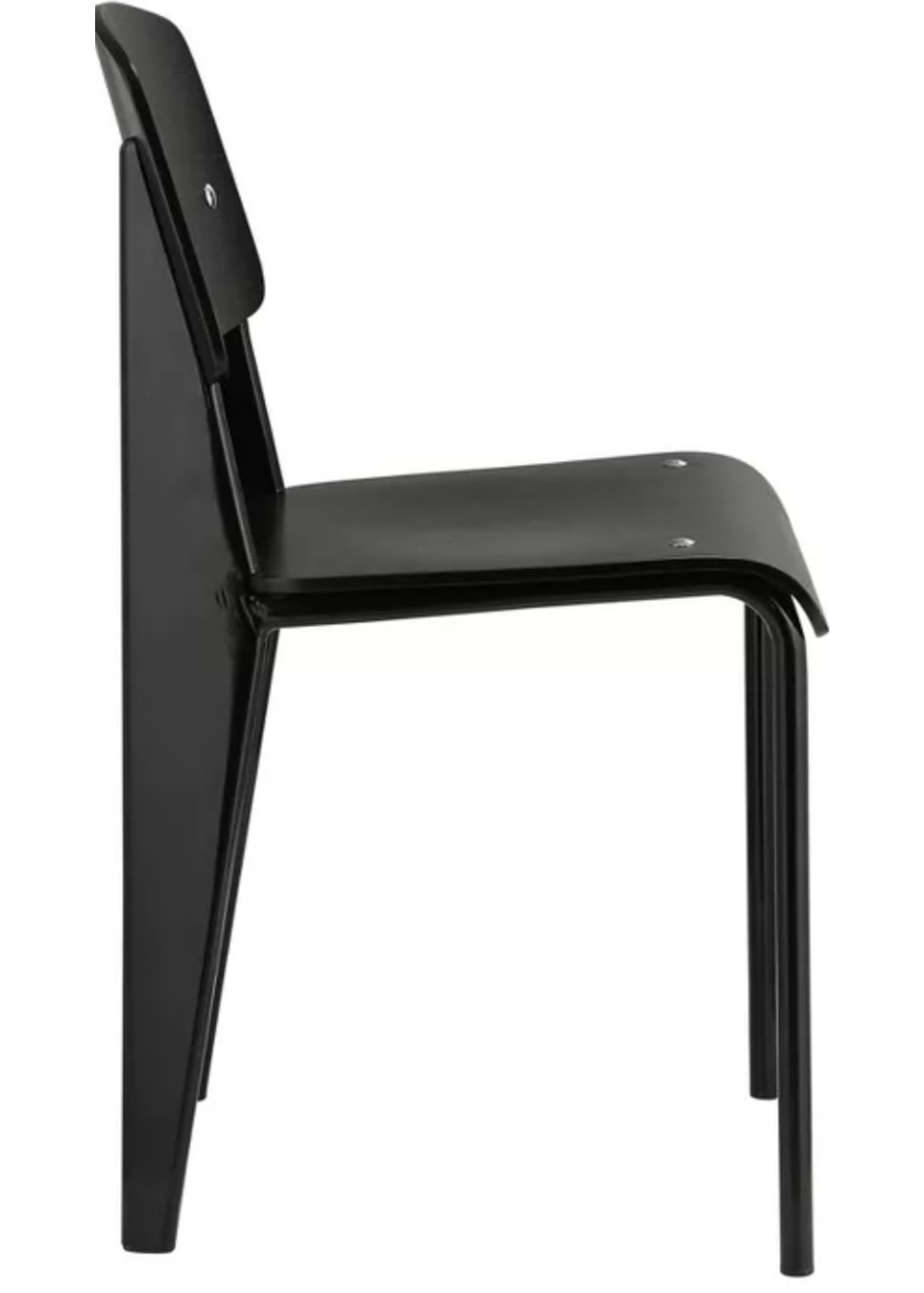 MODWAY Black Cabin Dining Side Chair, Black Black