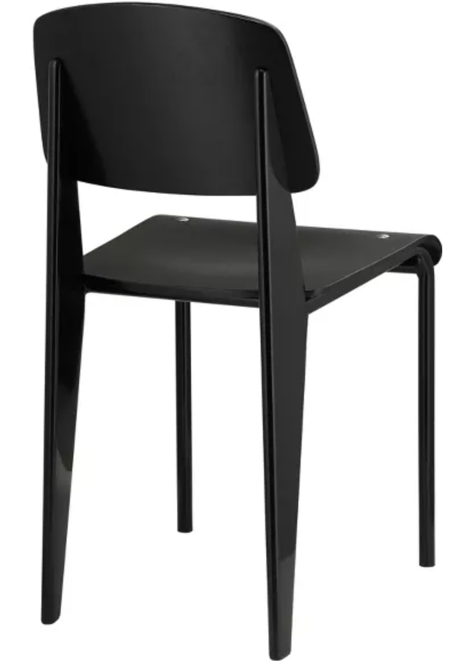 MODWAY Black Cabin Dining Side Chair, Black Black