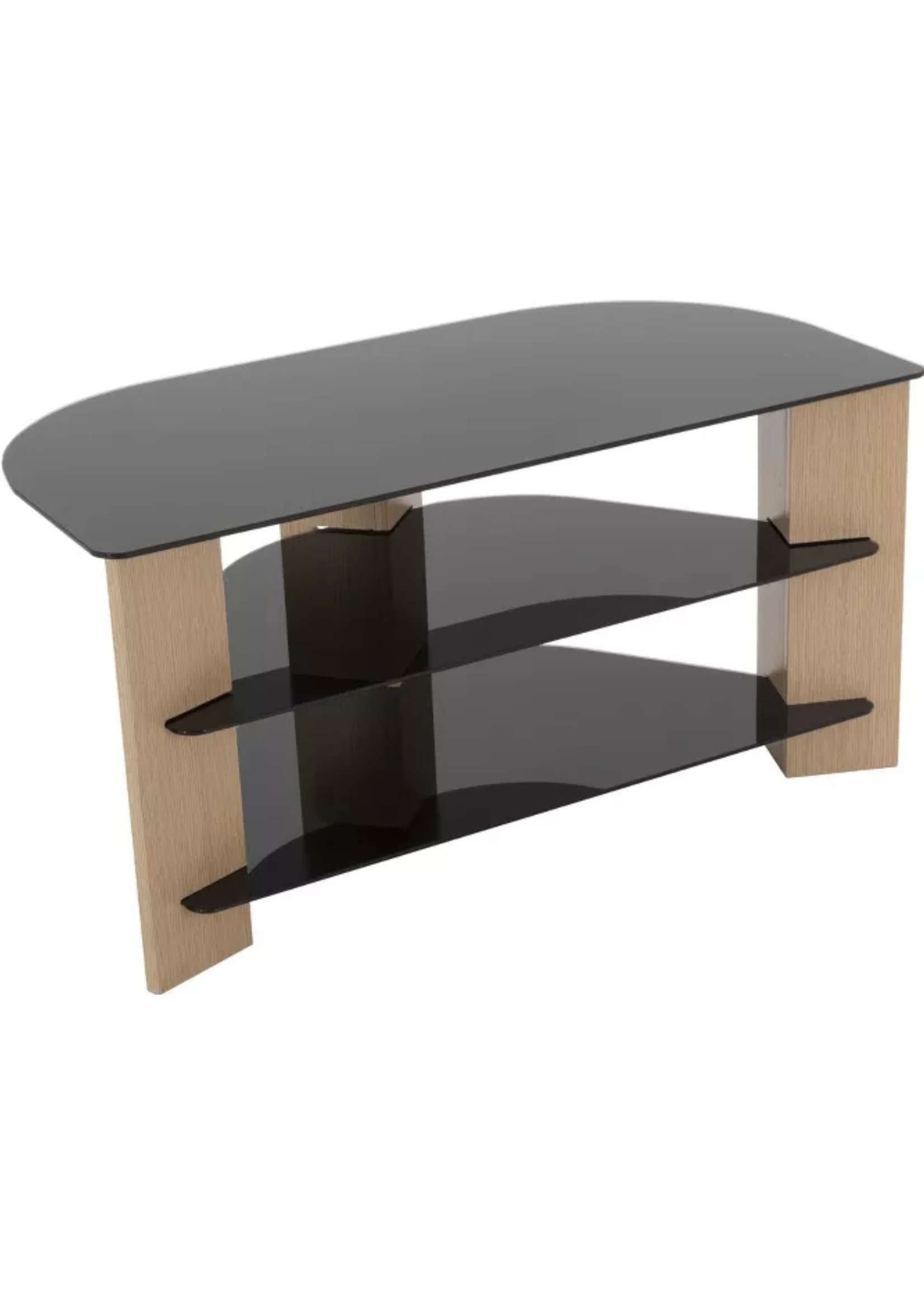 AVF Varano TV Stand with Black Glass Shelves for TVs up to 42" in Multiple Colors