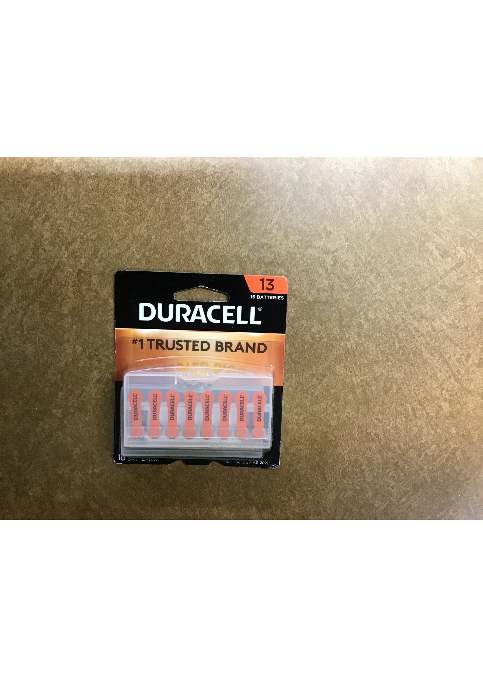 Duracell Size 13 Hearing Aid Batteries - 16 Pack - Easy-Fit Tab