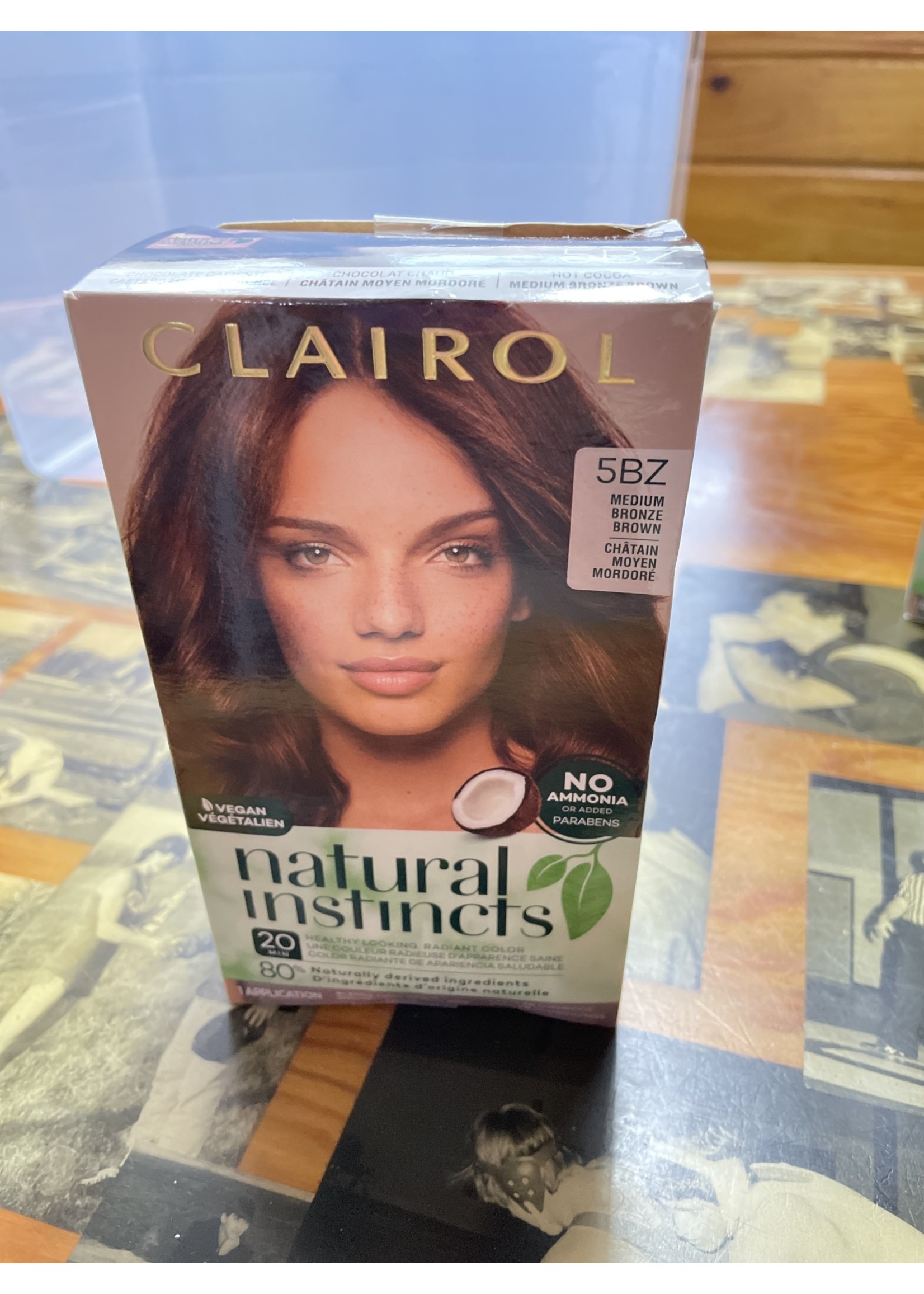 Clairol Natural Instincts Clairol Demi-Permanent Hairl Color - 5BZ Medium Bronze Brown, Hot Cocoa - 1 KIT