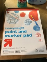 9" x 12" 40 Sheets Heavyweight Paint and Marker Pad White - up & up
