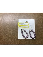 Thread Wrapped Elongated Teardrop Hoop Earrings - A New Day Light Purple