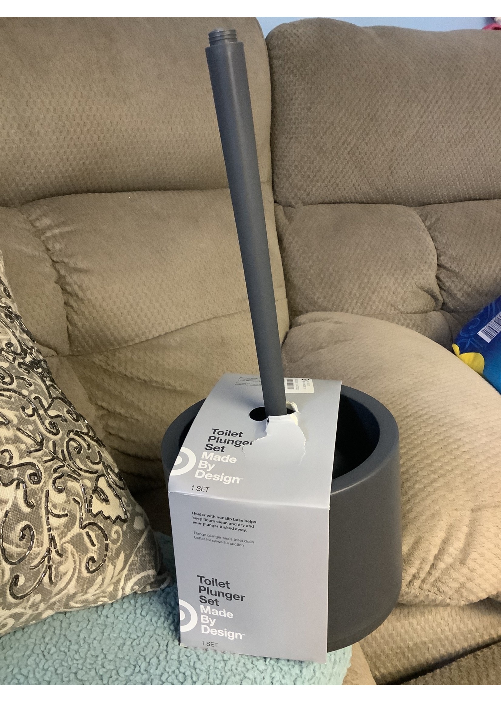 Toilet Plunger with Holster Set - Made By Design *broken handle