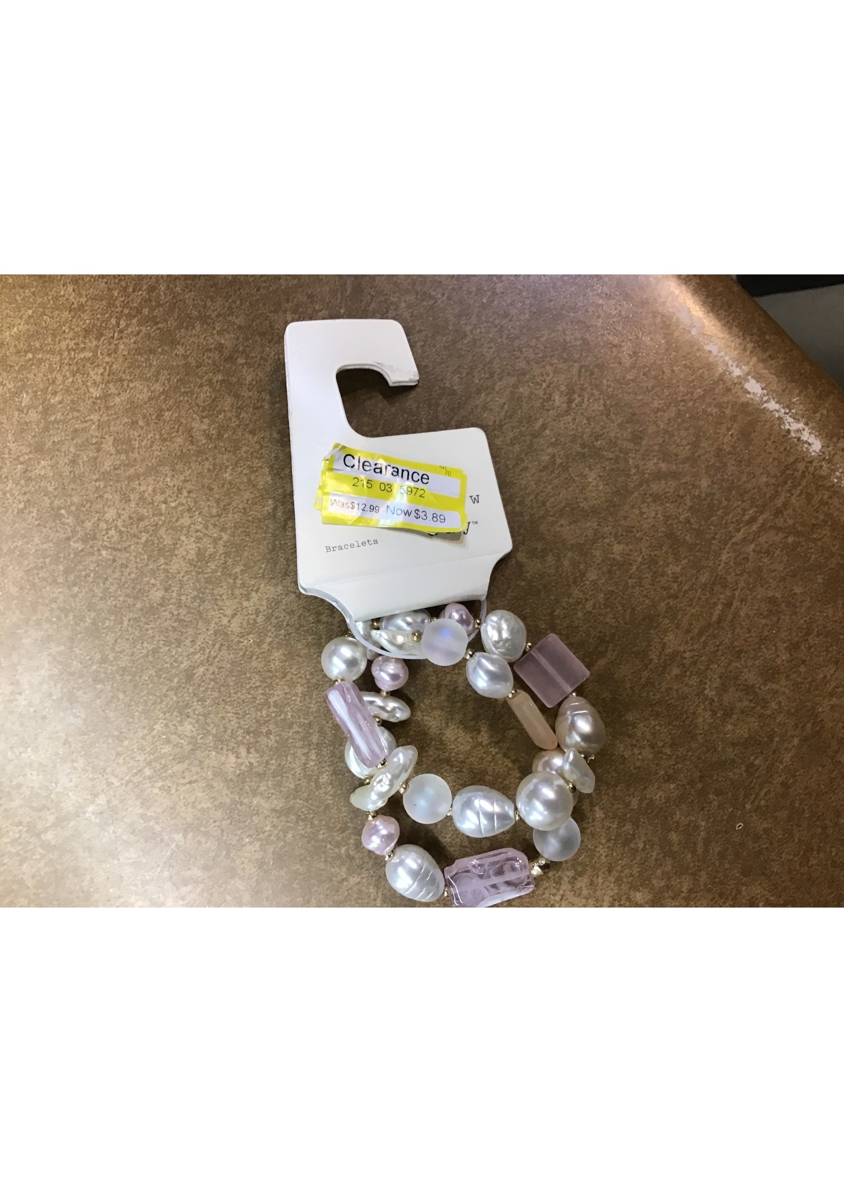 Irregular Pearl and Bead Stretch Bracelet 2pc - A New DayΓäó