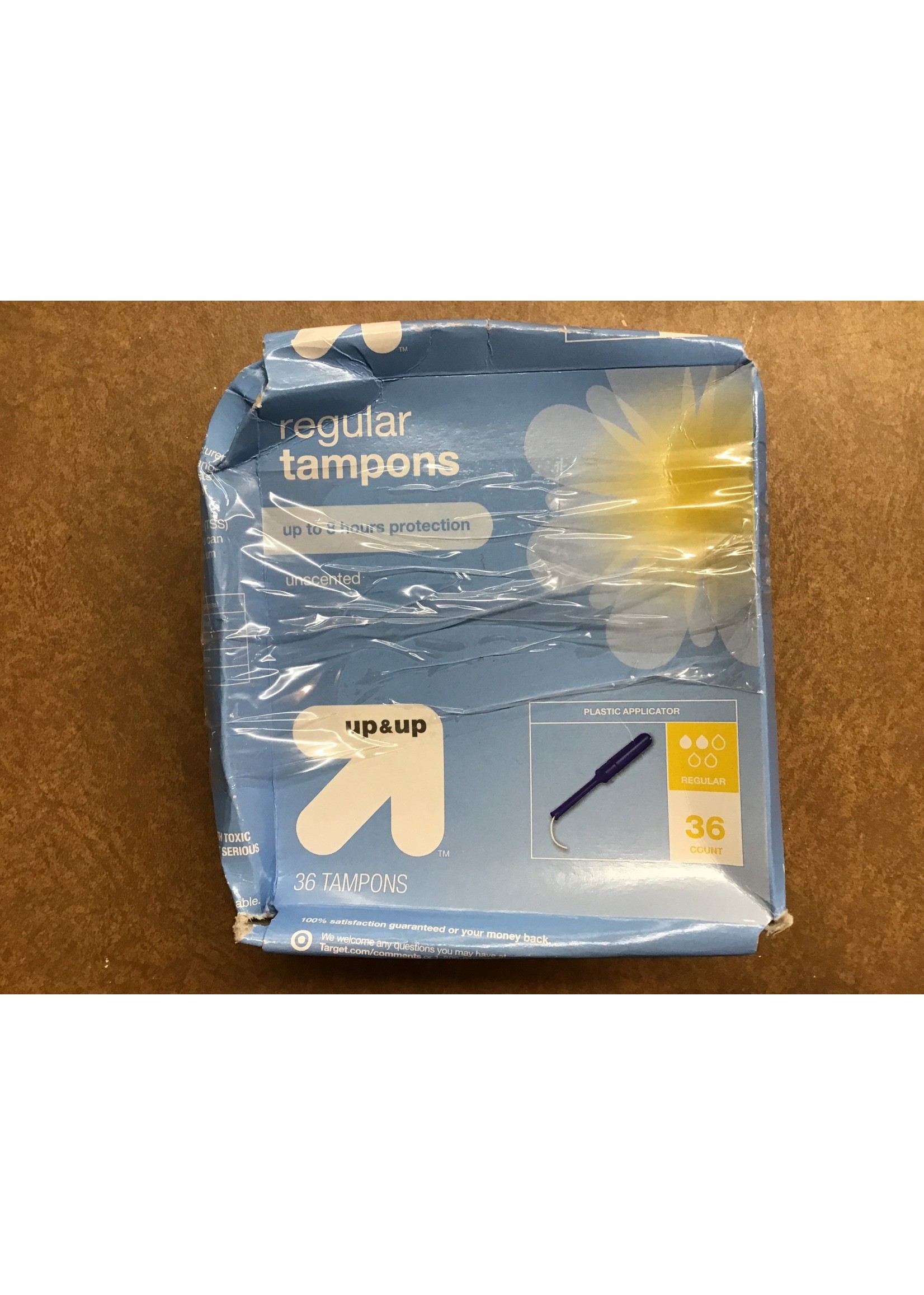 Box damaged- Tampons - Regular Absorbency - Plastic - 36ct - up & up?äó