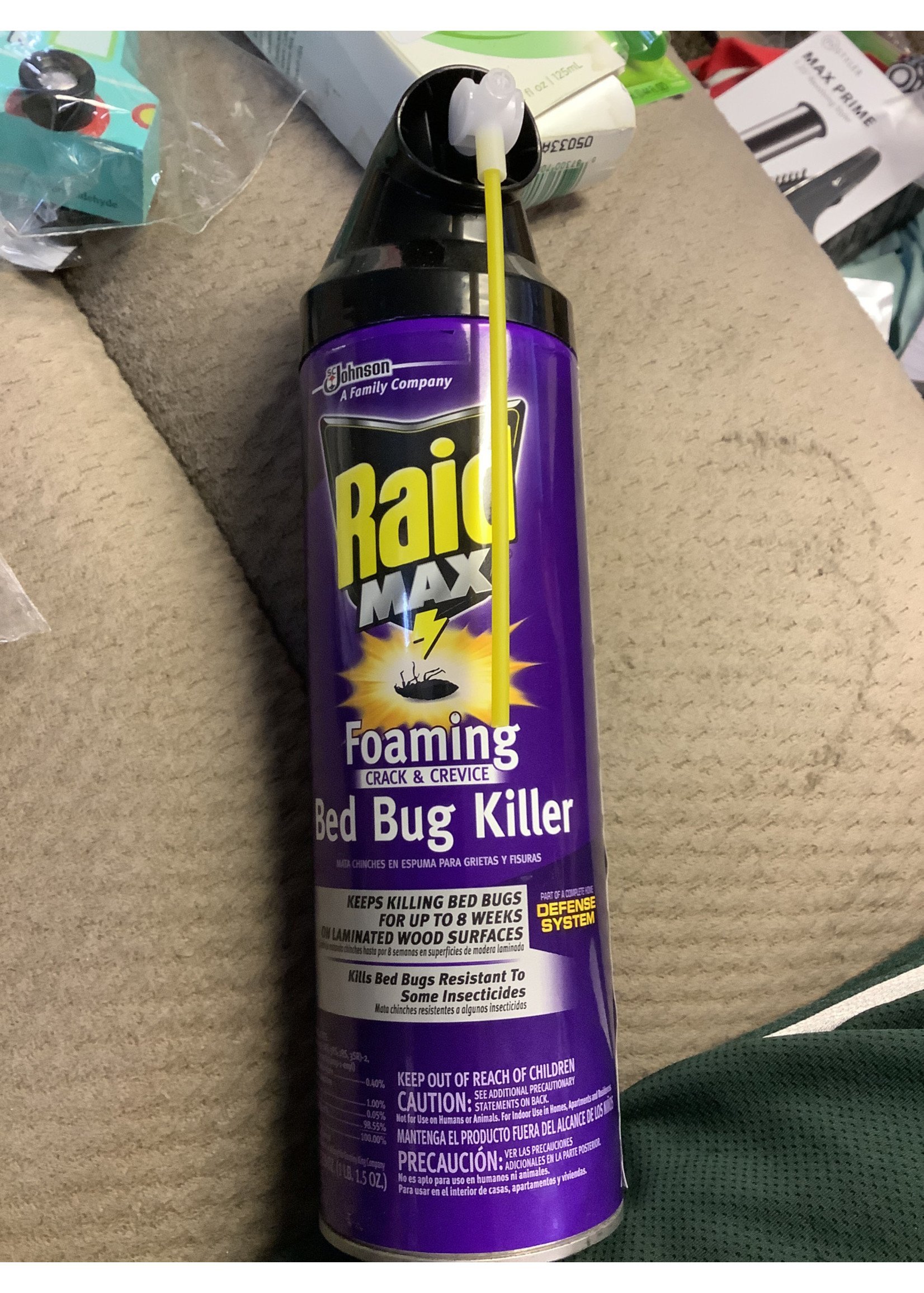 Raid Max Extended Protection Bed Bug Crack & Crevice Foaming Spray - 17.5oz/1ct