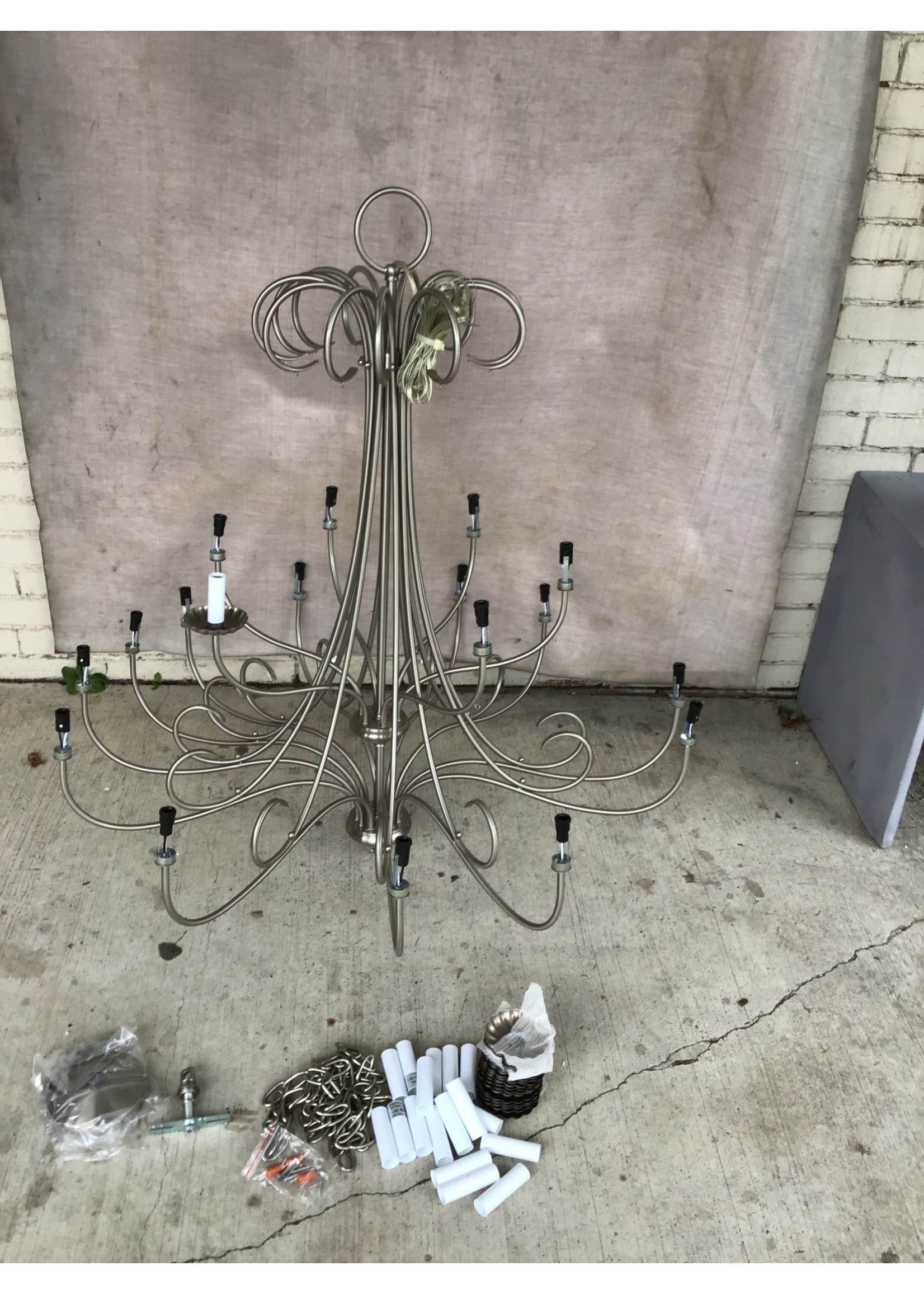 *Open Box* Livex Lighting. 91 Foyer Lighting, Brushed Nickel
