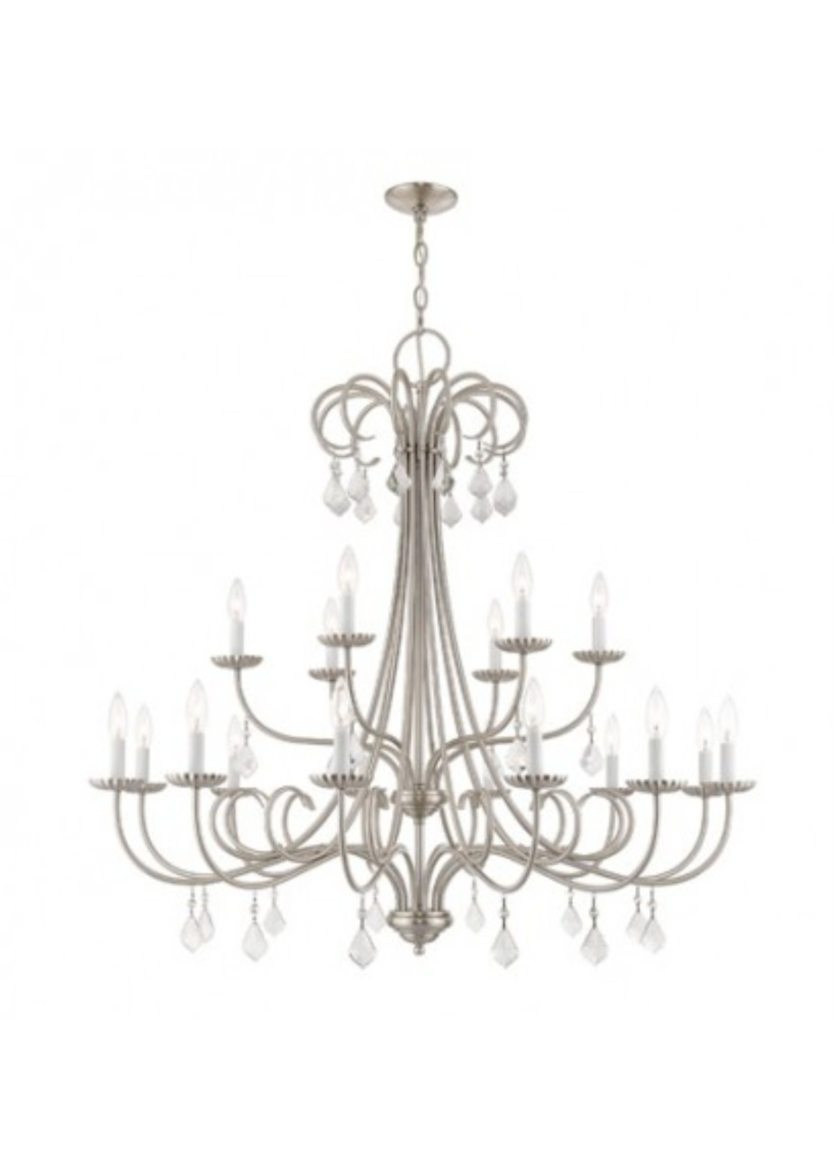 *Open Box* Livex Lighting. 91 Foyer Lighting, Brushed Nickel