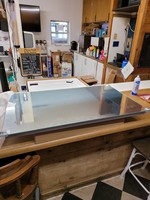 *Cracked Back (not an issue) Keonjinn 40 x 24 Inch Backlit Bathroom Mirror with Lights LED Vanity Mirror Wall Mounted Lighted Bathroom Mirror Anti-Fog Dimmable Makeup Mirror(Horizontal/Vertical)