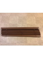 Custom Faux Wood Blind 34.5” wide 60” long Chestnut *chipped top corners