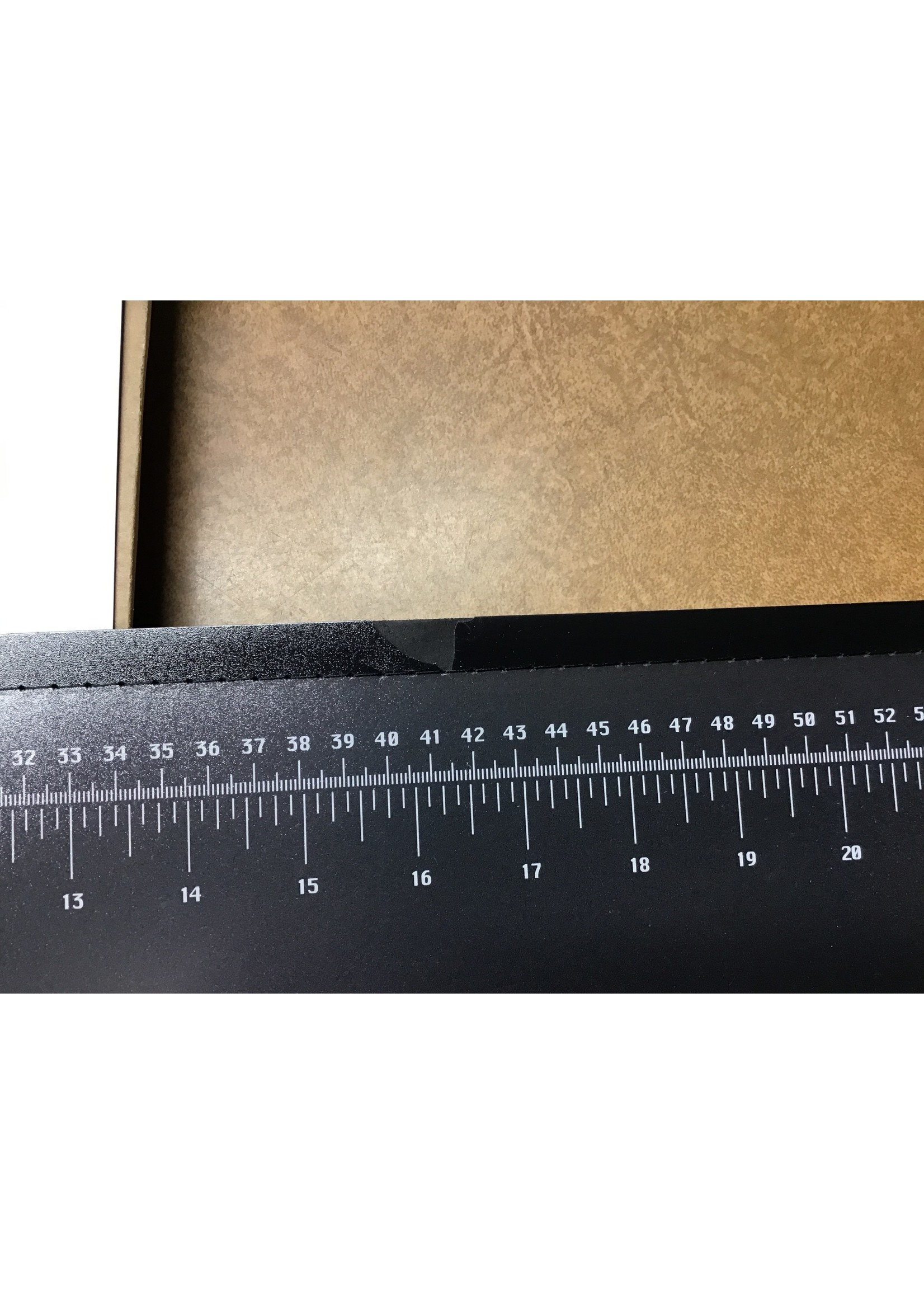 Artistic Office Products 20" x 31" Logo Pad Lift-top Desktop Organizer Desk Mat, Black/Clear w/ ruler* top is chipped