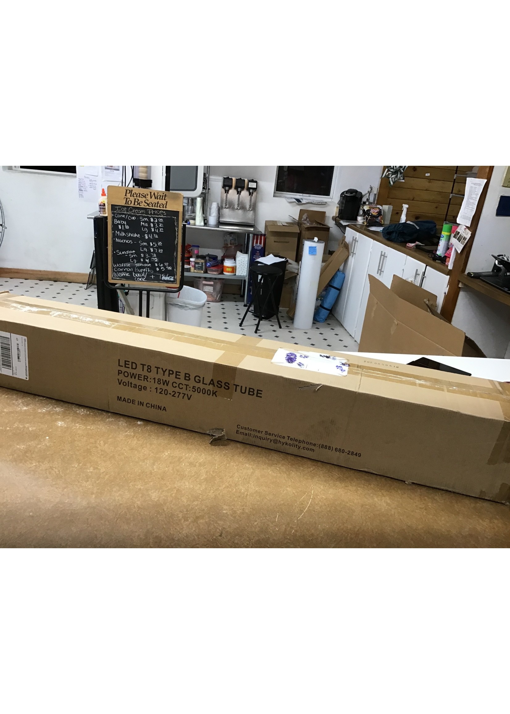 *8 tubes* 4Ft Type B LED T8 18W 5000K Bulbs