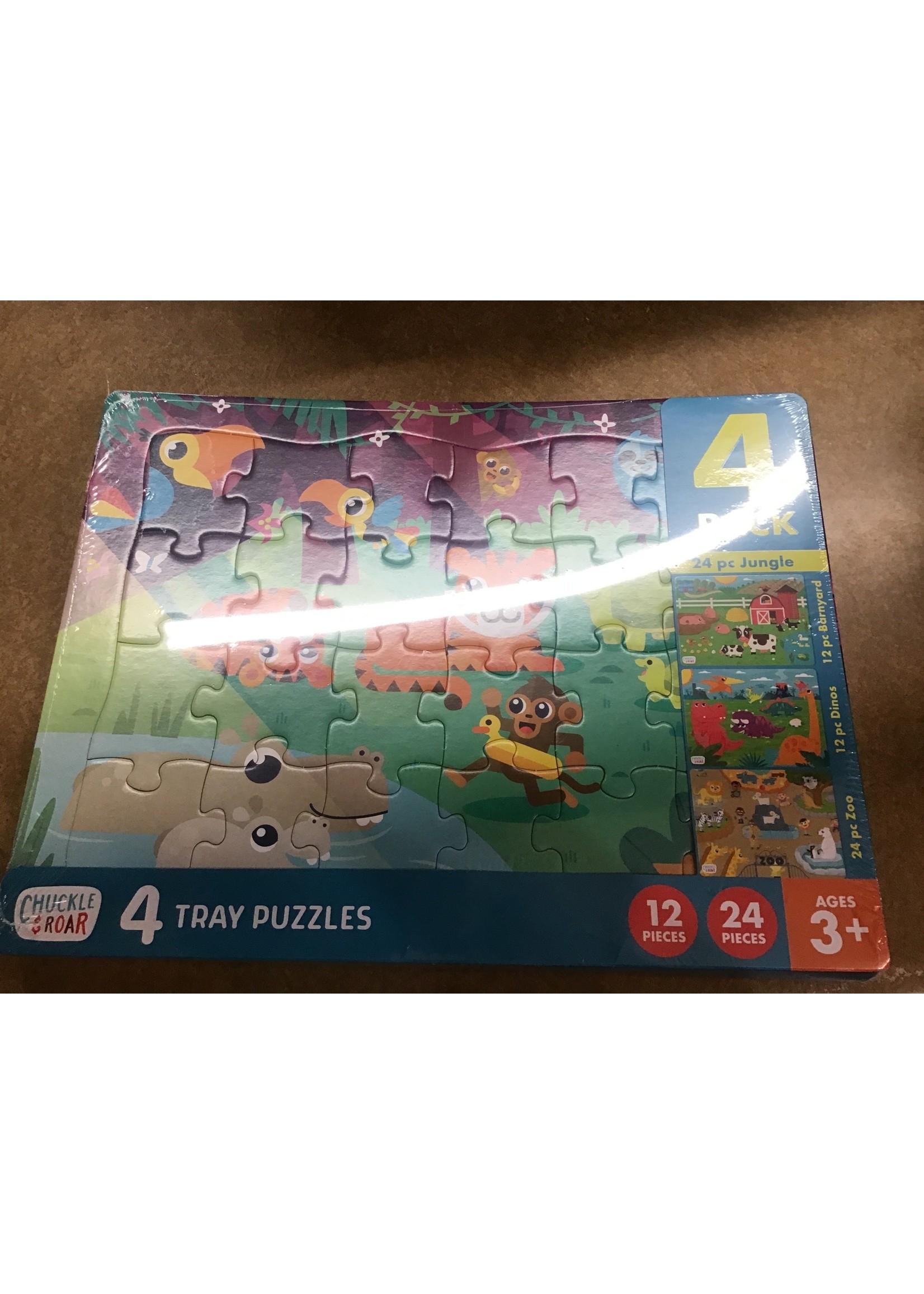 Chuckle & Roar Tray Puzzles - 4pk