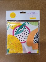 6pk Food Basket Liners Summer Colors - Sun Squad
