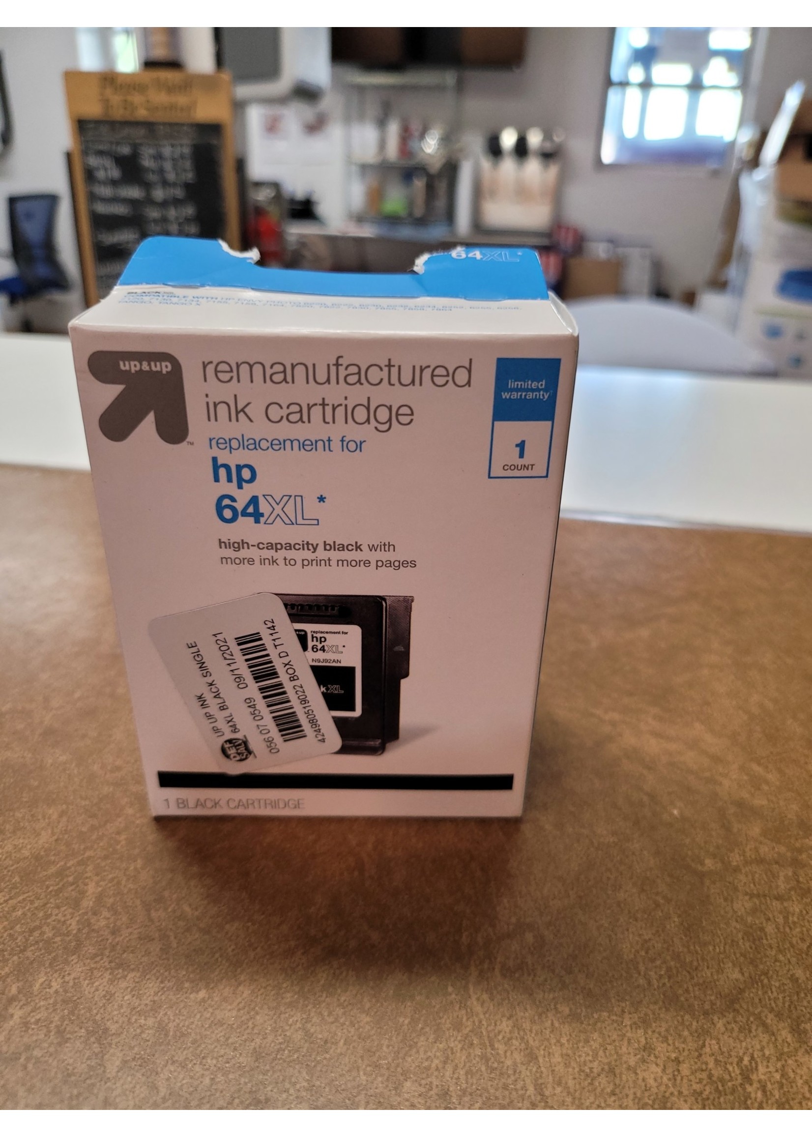 Remanufactured Single Black XL High Yield Ink Cartridge - Compatible with HP 64 Ink Series Printers - TAR64XLB - up & up