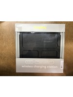 *damaged box* heyday 10W Qi Wireless Charging Station (phone/airpod) - Black/Wood