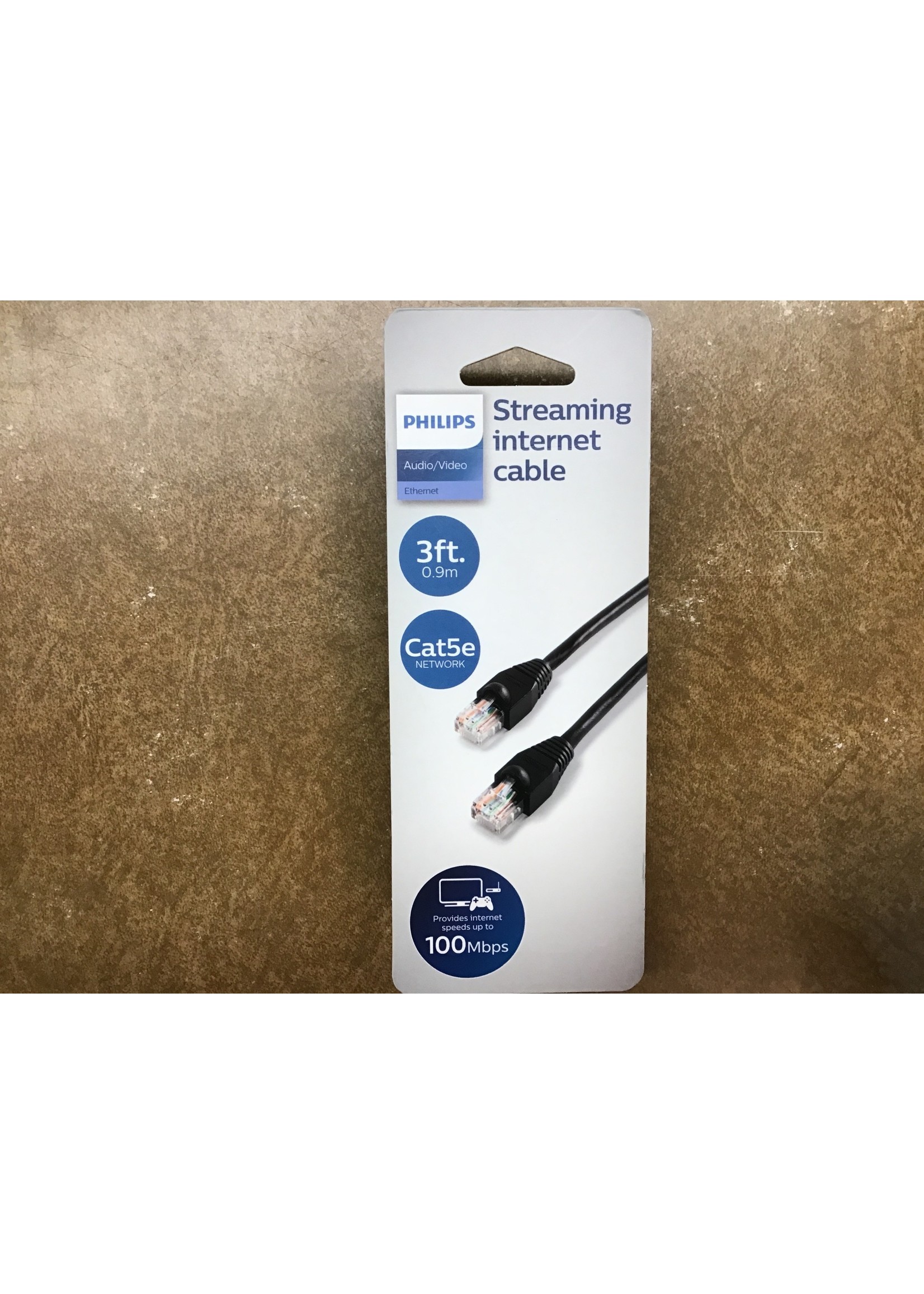 Philips Cat 5e Ethernet Networking Cable - 3ft