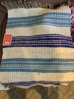 34" x 20" Jute Striped Woven Rug Blue - OpalhouseΓäó